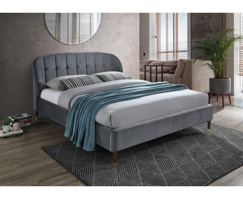 Ліжко Liguria Velvet 160х200 Signal сірий Ліжко Liguria Velvet 160х200 Signal сірий