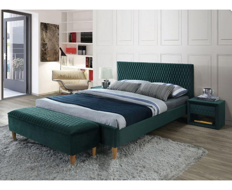 Ліжко Azurro Velvet 160х200 Signal зелений
