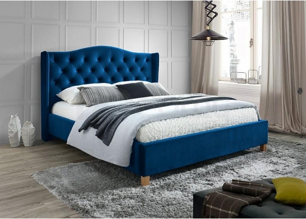 Ліжко Signal Aspen Velvet 160х200 синій (Bluvel 86)