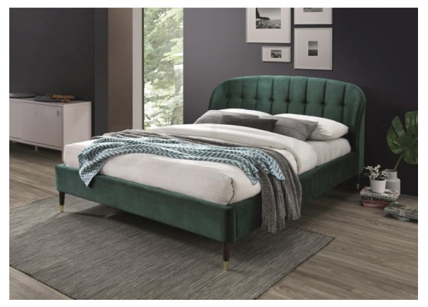 Ліжко Liguria Velvet 160х200 Signal зелений
