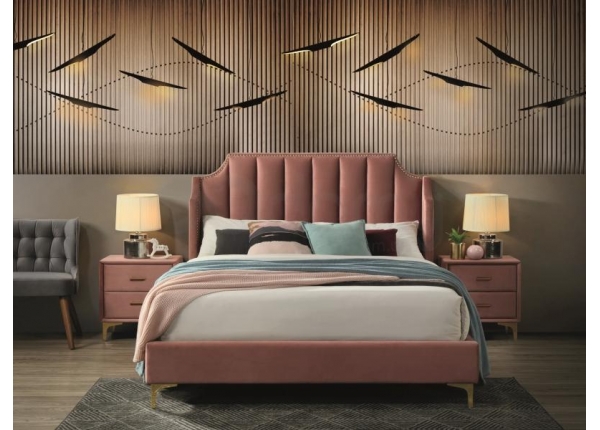Ліжко Monako Velvet 160х200 Signal античний рожевий Ліжко Monako Velvet 160х200 Signal античний рожевий