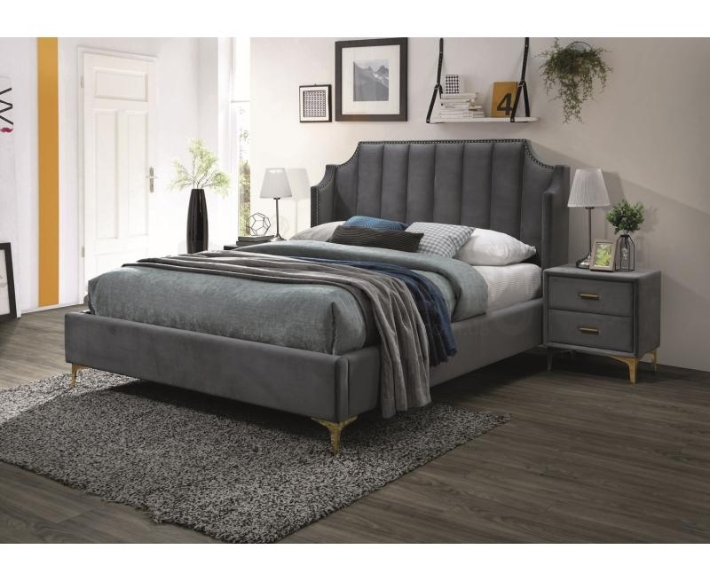 Ліжко Monako Velvet 160х200 Signal сірий Ліжко Monako Velvet 160х200 Signal сірий