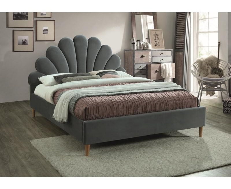 Ліжко Santana 160 Velvet Signal сірий Ліжко Santana 160 Velvet Signal сірий