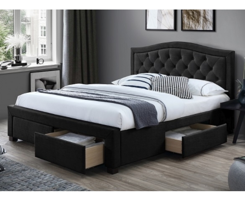 Ліжко Electra 160 Velvet Signal чорний Ліжко Electra 160 Velvet Signal чорний