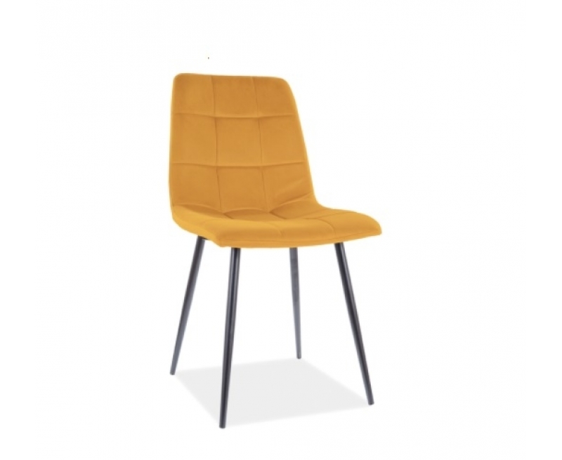 Стілець Mila Matt Velvet Signal жовтий (Bluvel 48) Стілець Mila Matt Velvet Signal жовтий (Bluvel 48)