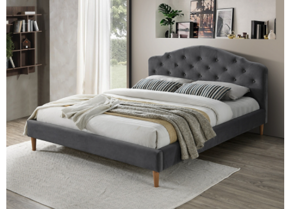 Ліжко Chloe 160 Velvet Signal сірий (Bluvel 14)