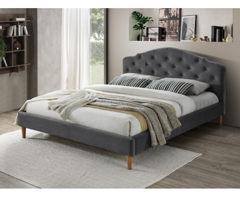 Ліжко Chloe 160 Velvet Signal сірий (Bluvel 14) Ліжко Chloe 160 Velvet Signal сірий (Bluvel 14)