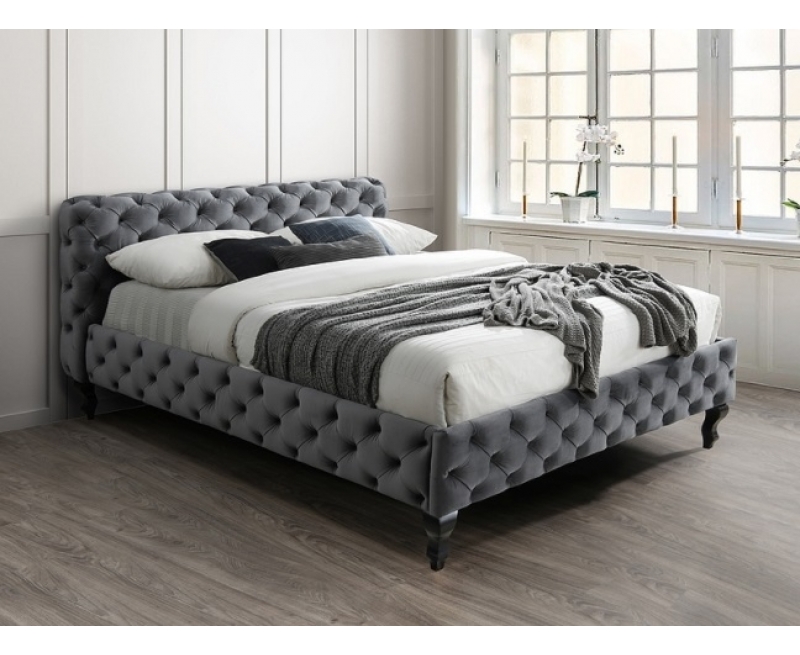 Ліжко Herrera 160 Velvet Signal сірий Ліжко Herrera 160 Velvet Signal сірий