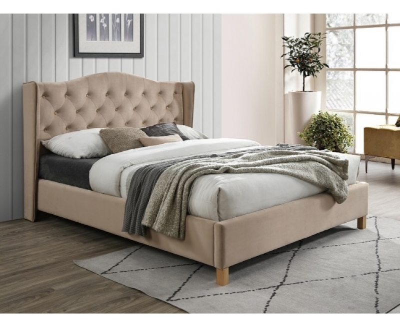 Ліжко Aspen Velvet 160 Signal бежевий Ліжко Aspen Velvet 160 Signal бежевий